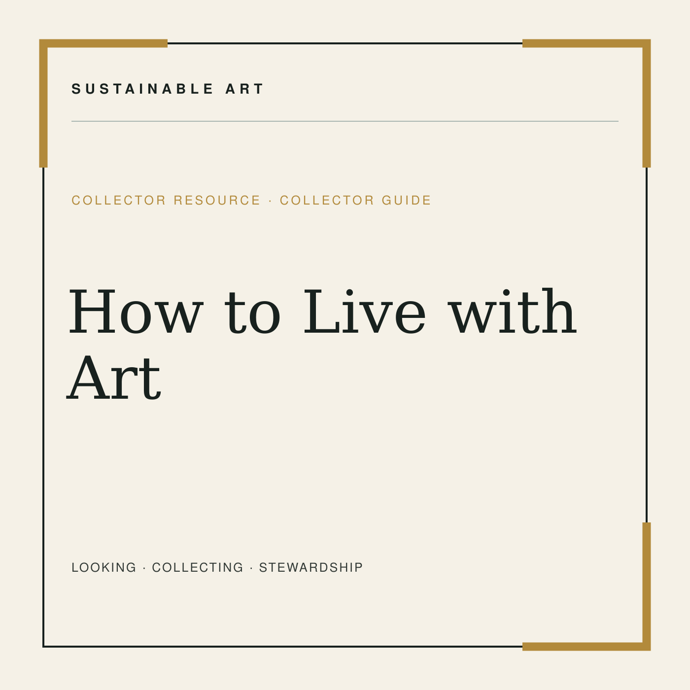 How to Live with Art, guide header