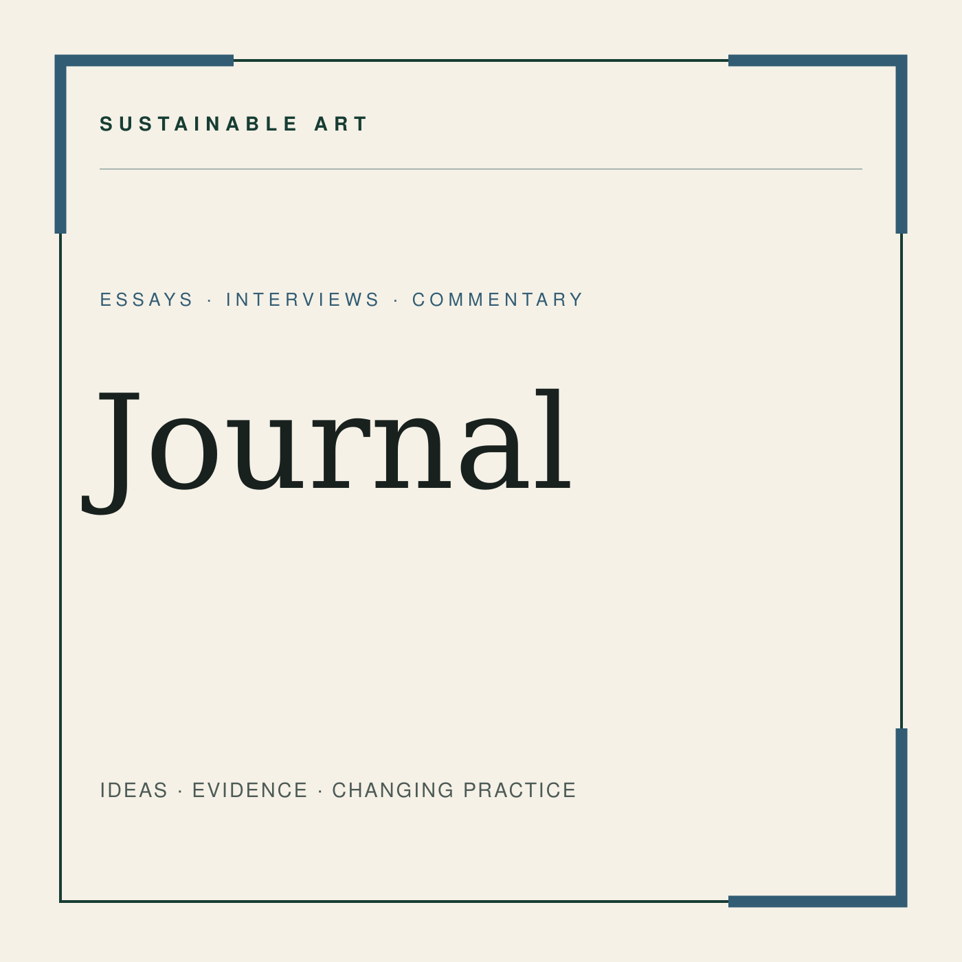 Sustainable Art Journal